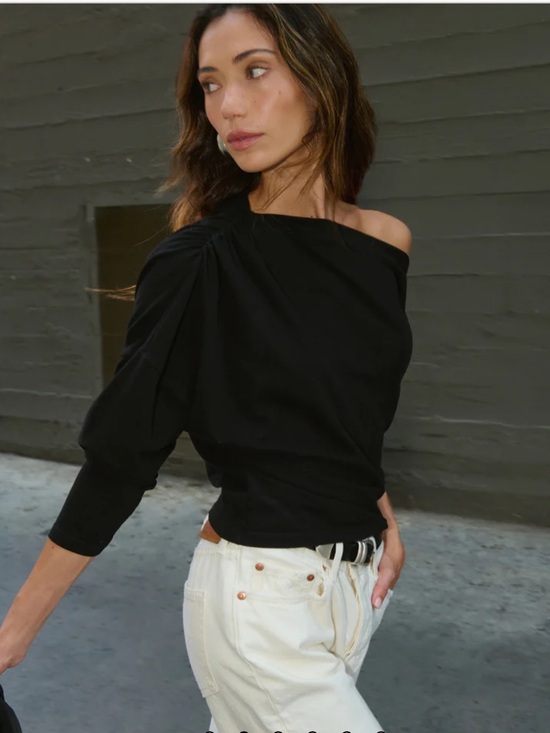 Nation LTD Tops - Nation $125 Pietra Off Shoulder Top in Night Sky